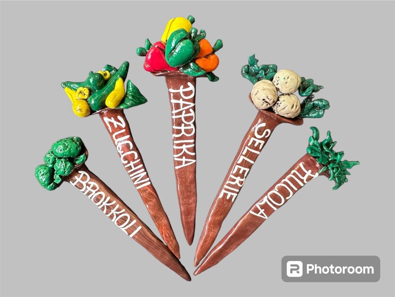 Pflanzschilder Kräuterstecker Gemüsestecker Beetstecker Stecker für Aussaat in verschiedenen Farben und Varianten, outdoor geeignet Bild 4