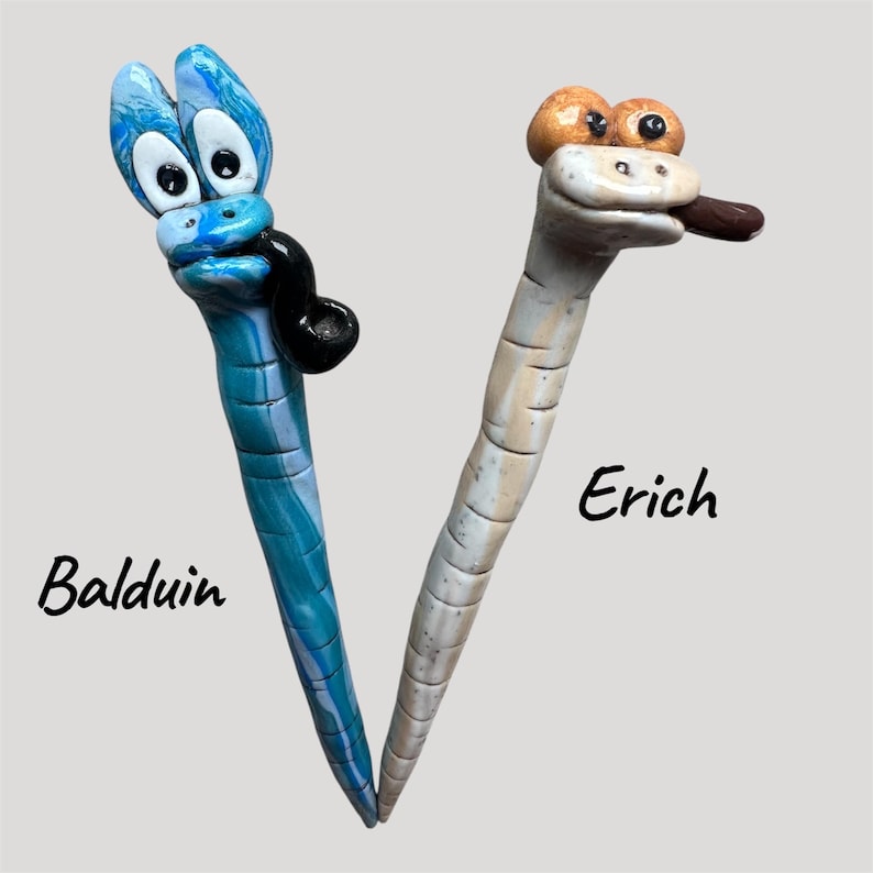 Flowerpot worm, worm, figurine, funny, pot stake, plant stake, suitable for outdoor use, great decoration for the garden and pots image 4