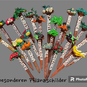 Plant labels - herb plugs - vegetable plugs - flower bed plugs - plugs for sowing in different colors and variants, suitable for outdoor use