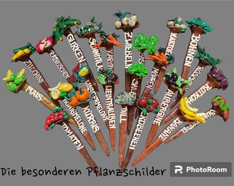 Pflanzschilder - Kräuterstecker - Gemüsestecker - Beetstecker - Stecker für Aussaat in verschiedenen Farben und Varianten, outdoor geeignet