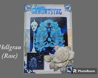 Sternzeichenkarte (Jungfrau), Geburtstagskarte, Karte zum Geburtstag, Sternzeichen, Jungfrau, tolles Geschenk, Geld- oder Gutscheingeschenk