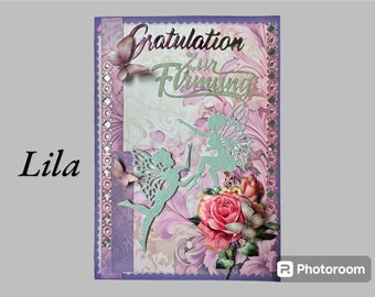 Special confirmation cards, cards for confirmation, church, money gift, voucher gift, vintage design, size 21 cm x 14.8 cm