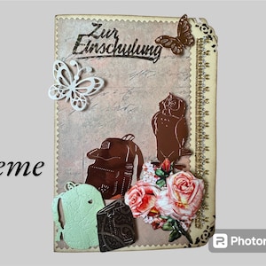 Wunderschöne Schuleingangskarte, Karte zum Schulanfang, Schulstart, Schule, Schulbeginn, Schulkind, tolles Geschenk, Geldgeschenk