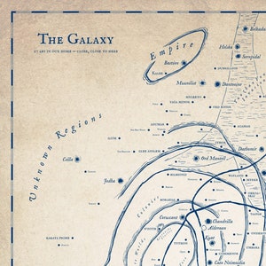 Mapa de la galaxia de Star Wars