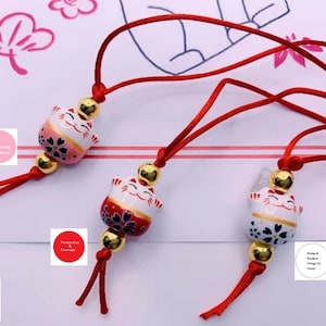 MANEKI NEKO Lucky Cat Car Charm Good Luck Car /Window Hanging Charm For Money Lucky Prosperity &Happiness