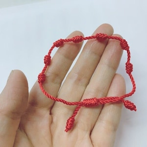 Lucky Red Bracelet KABBALAH Against Evil Eye Protection Adjustable Handmade Red String of Fate | Love | Protection | Lucky | Friendship