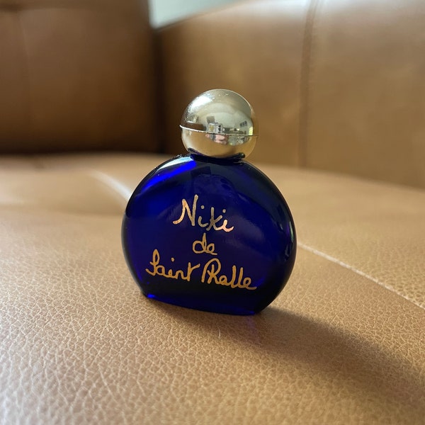 Vintage / Perfume Bottle / Cobalt Blue / Niki de Saint Phalle / Tiny / Lot 417