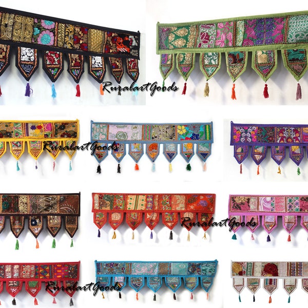 Bohemian Door Décor 1 & 2 Meter Toran Boho décor Colorful Toran Indian Handmade Door Valance Window Décor Hippie Wall Hanging