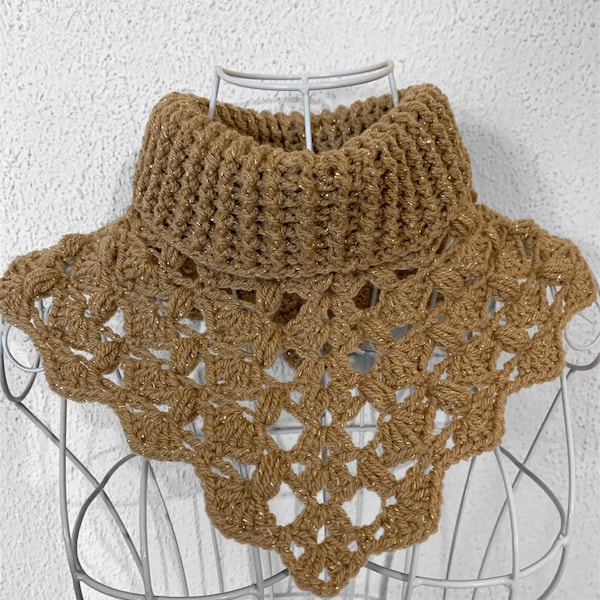 Col chaud au crochet / col amovible / snood / écharpe /idée cadeau Noël