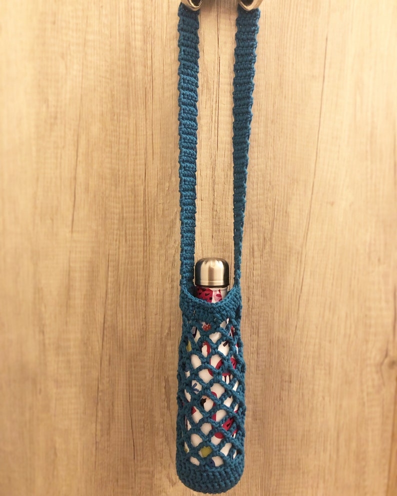 Porte-bouteille au crochet / housse pour gourde / idée cadeau / sport / cadeau zdjęcie 1