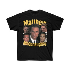MATTHEW MCCONAUGHEY Unisex Graphic Tee | Matthew McConaughey Vintage Unisex Crewneck