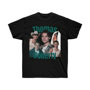 THOMAS DOHERTY Uniseks T-shirt met grafische print | Thomas Doherty vintage uniseks ronde hals