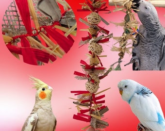 Jouet à grignoter polyvalent faire un don de perruche jouet perroquet jouet oiseau jouet #A54 Birdstoy perroquets calopsitte perruche