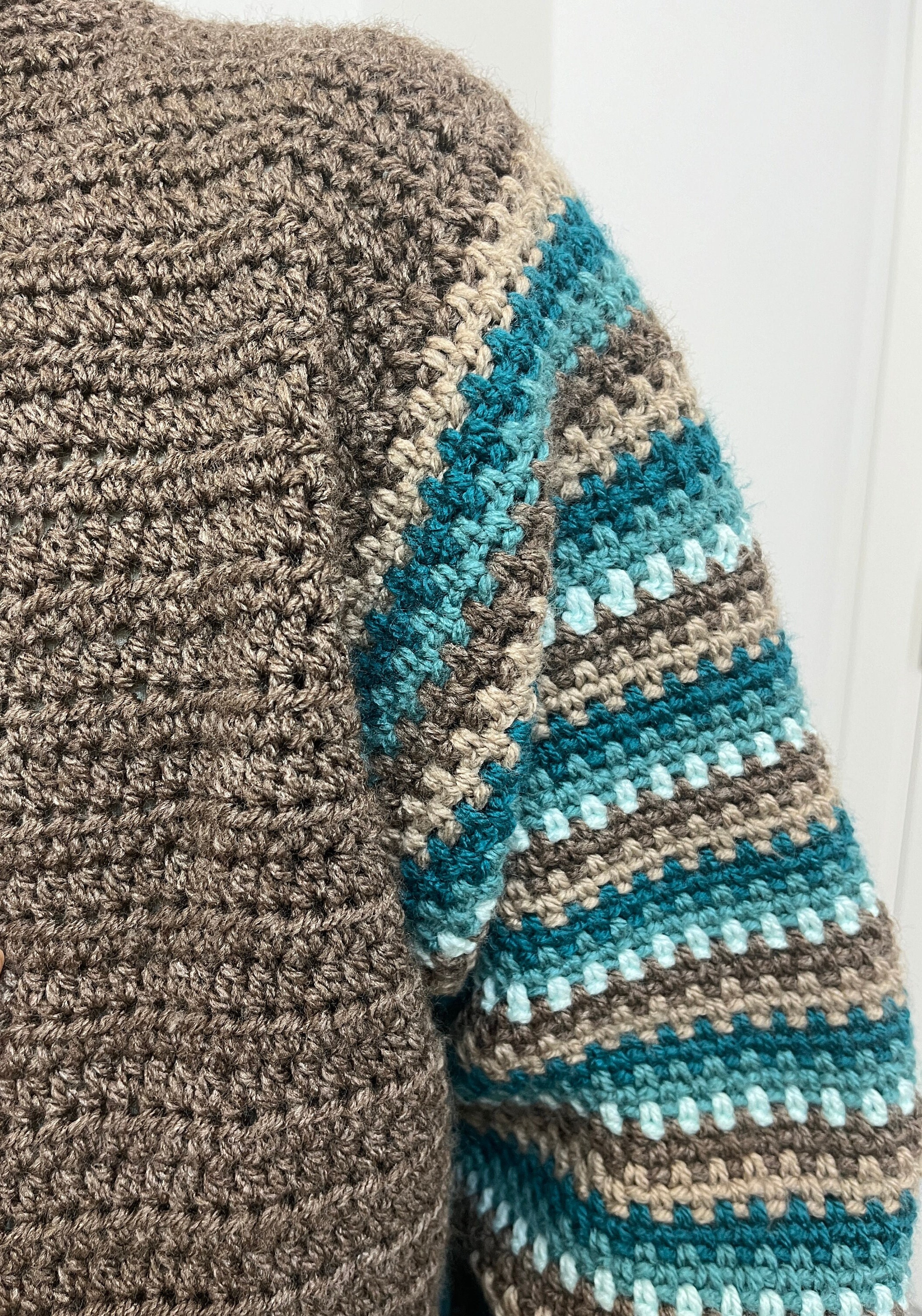 Crochet Cardigan for Men (size S to XXL) | Easy Crochet Pattern