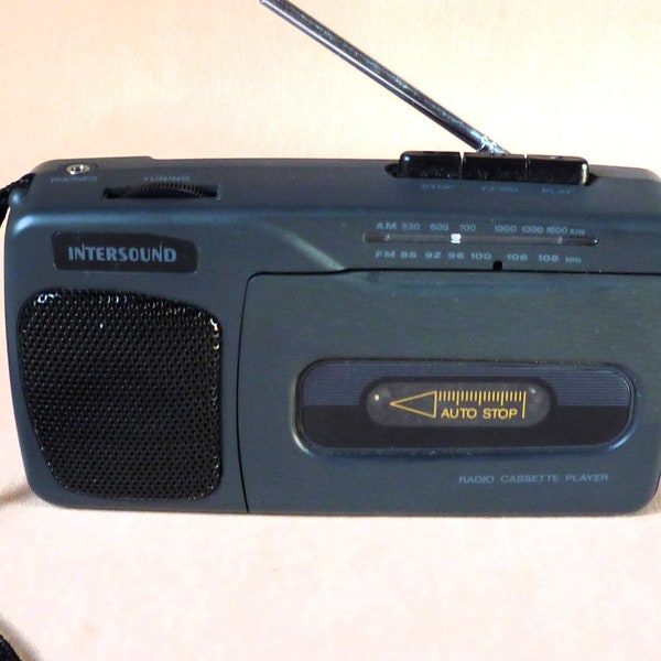 Mini 2-Band Radio Kassettenspieler Intersound MCP 921 Retro Vintage (OVP)