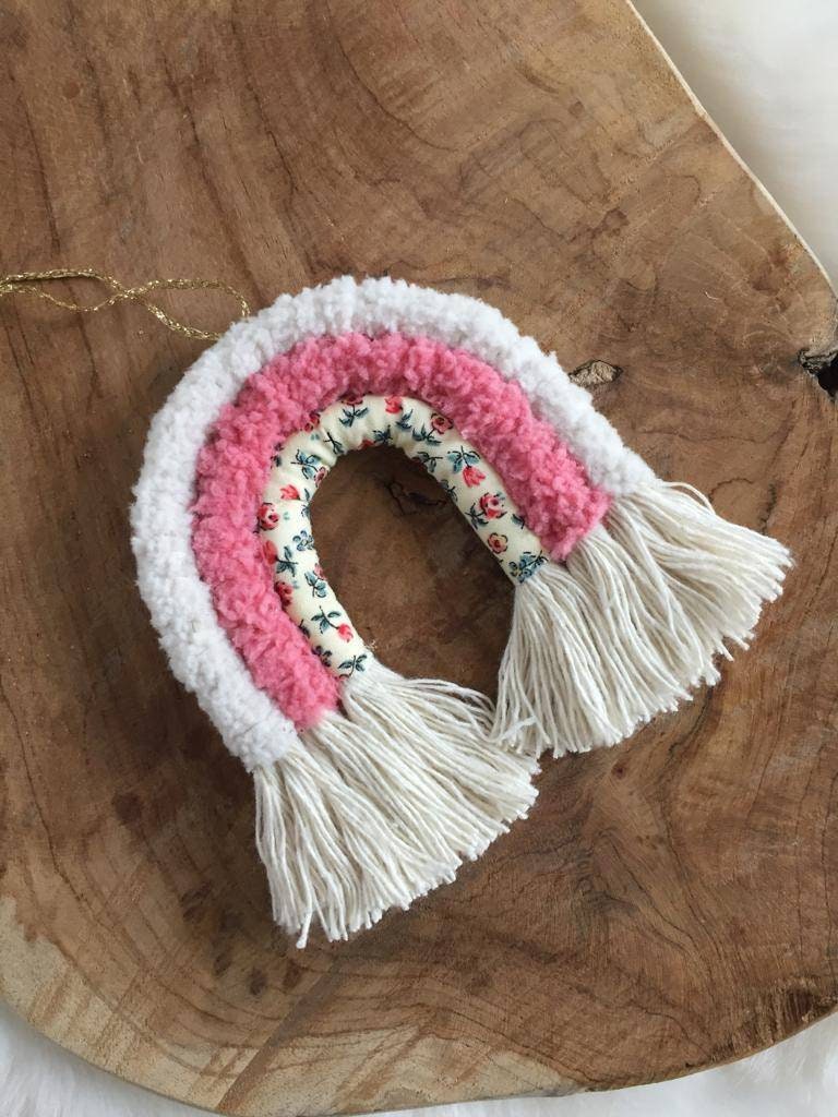 Suspension Murale/Accessoire Voiture Parfum Arc-En-Ciel Macramé - Rainbow