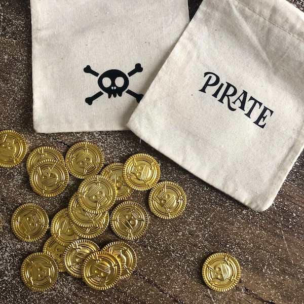 Sac d'anniversaire d'enfants - faveurs de fête d'enfants - sac cadeau personnalisé - anniversaire pirate