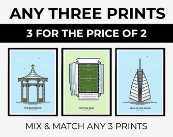Money Saving Poster Bundle - Any 3 Prints for the Price of 2 - Pick your favourite posters! Travel Posters, Travel Prints, Art Prints