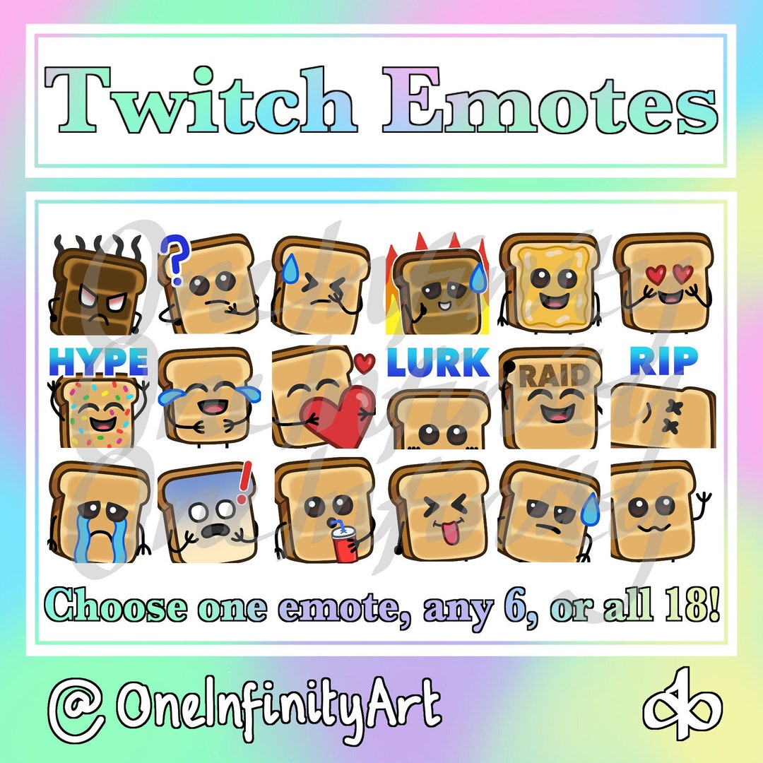 Premade Toast Twitch & Discord Emotes Etsy Australia