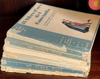 LIBRO PER L'INFANZIA - La scala d'oro, Serie 1, volumi n. 1, 2, 3, 4, 5, 7, 8 - Utet, 1932