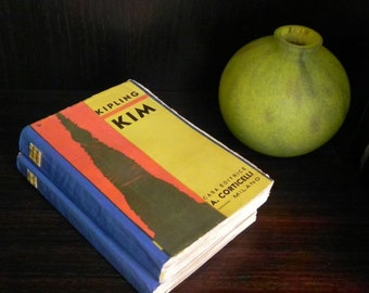 CHILDREN'S BOOK - Kim by Rudyard Kipling, The Second Jungle Book by Rudyard Kipling - A. Corticelli Publishing House, 1928, 1929
