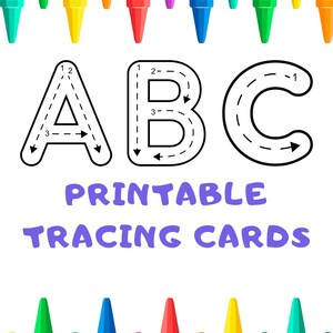 Preschool Printable Alphabet Tracing Cards
