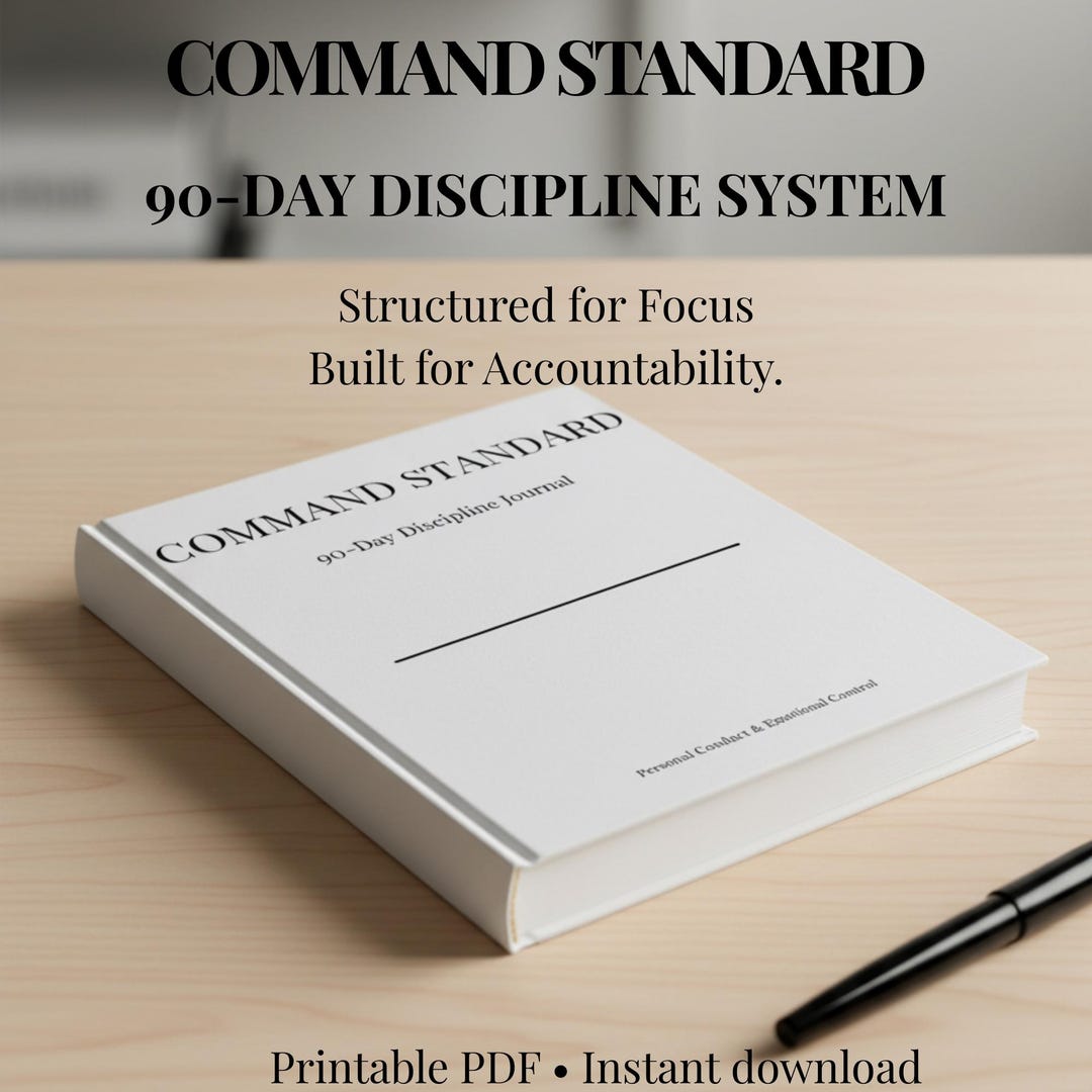 90 Day Discipline Journal Printable PDF – Stoic Daily Planner for Self ...