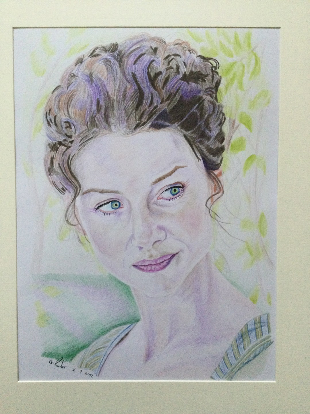 Caitriona Balfe, as Claire Fraser in Outlander. Fine Art Pencil Print ...