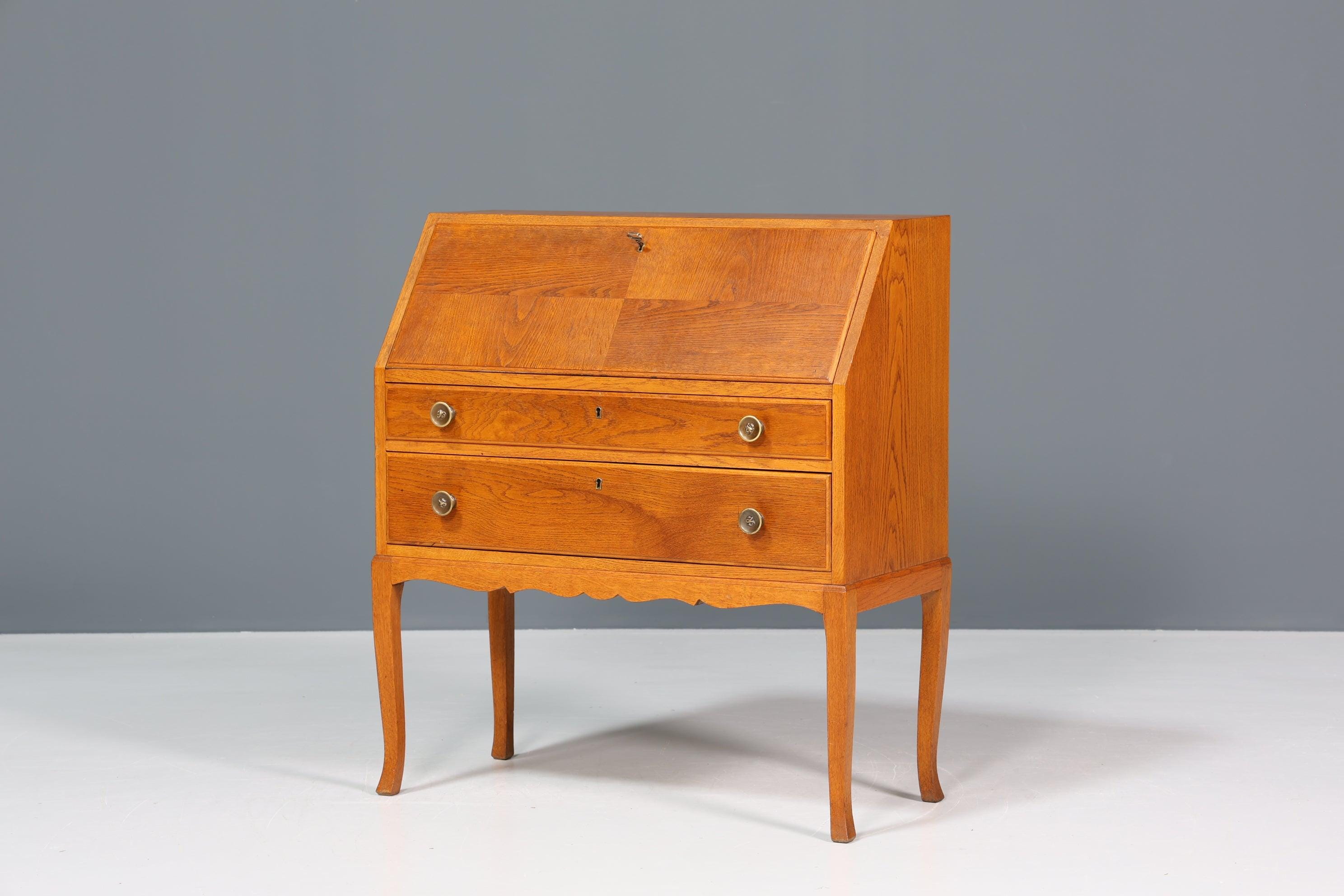 Elegante segretaria in stile Biedermeier, anni '40 circa, cassettiera antica per ufficio