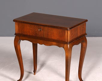 Bellissimo comò in stile Chippendale, stile barocco, comodino, in vero legno, tavolino, tavolo contenitore