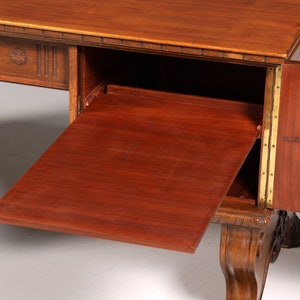 Traumhafter Gründerzeit Schreibtisch Jugendstil Bürotisch echt Holz Antik Desk Tatzen Löwenfüße