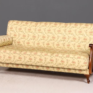 Hermoso sofá Chippendale, estilo barroco antiguo, cama de invitados, mimbre vienés, sofá cama, sofá de 3 plazas, canapé