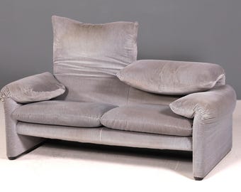 Prachtige Cassina design 2-zitsbank Maralunga, gestoffeerde sofa