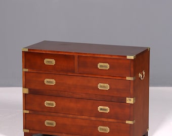 Wunderschöne Maritime Kommode Englisch Military Chest Schrank Schubladenkommode Wäschekommode