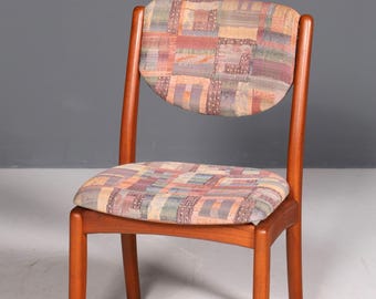 Schlichter Mid Century Stuhl Retro Esszimmer Stuhl Danish Design Küchenstuhl Teak Holz Sekretär Stuhl 1 von 2