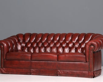 Wunderschönes Original Chesterfield Sofa 3- Sitzer echt Leder Couch UK Sofa