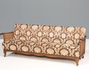 Traumhaftes Chippendale Sofa Barock Stil Wiener Geflecht Schlafsofa 3-Sitzer Couch Gästebett