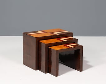 Beautiful Art Deco style side tables set of 3 storage tables coffee table set