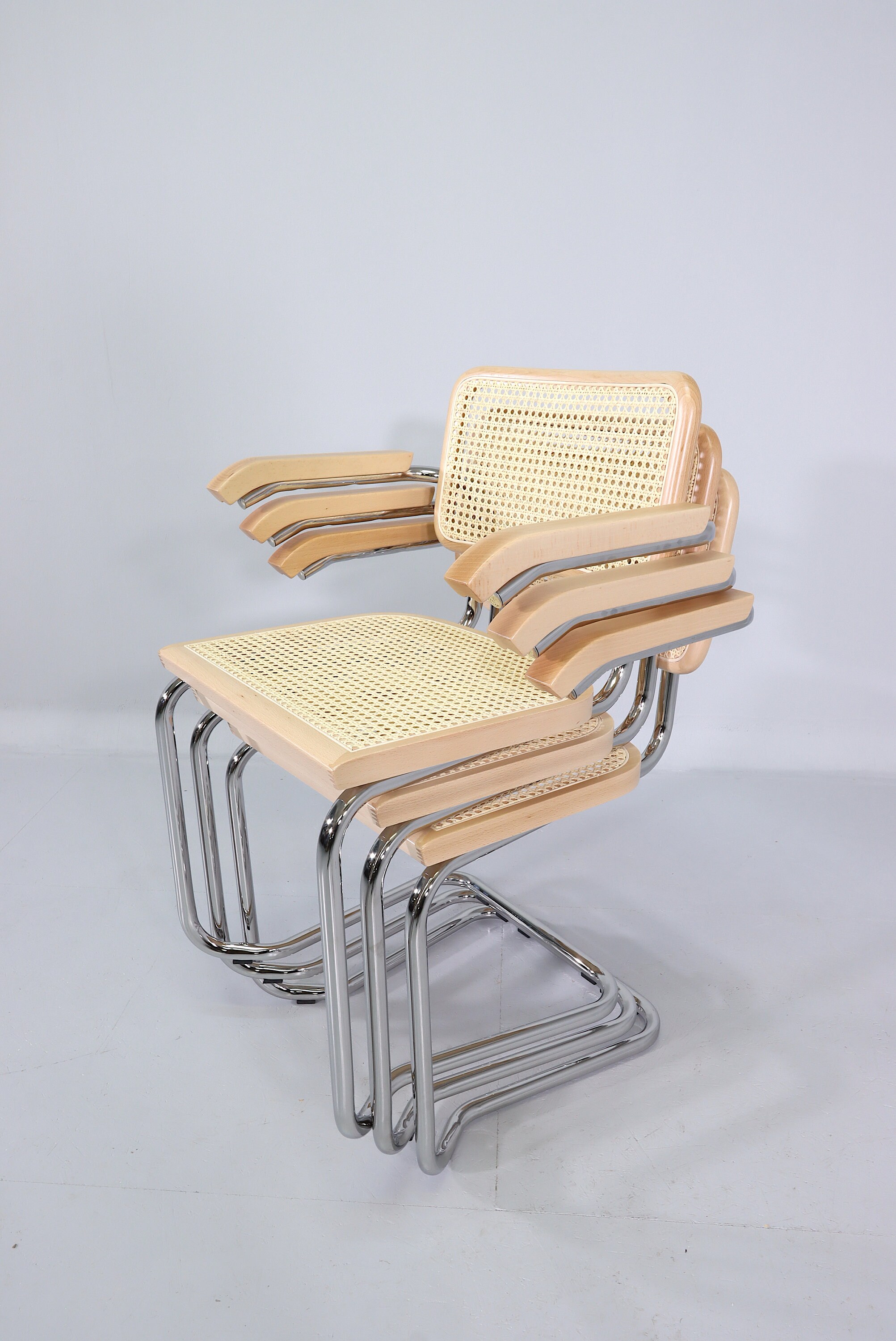 Noble Wicker Cantilever Armrest Chair Bauhaus Made in Italy Etsy