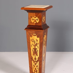 Fantastic Baroque style column Louis XV flower column natural stone marble storage table