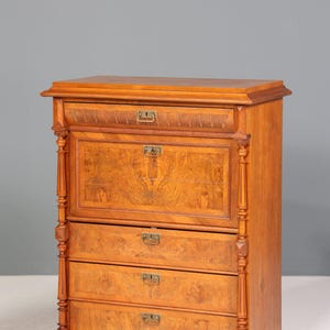Noble Gründerzeit secretary Vertiko highboard Art Nouveau chest of drawers cabinet around 1880