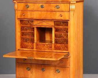Wunderschöner Biedermeier Sekretär Schreibsekretär Vertiko Lousi Philippe Schreibtisch Massivholz