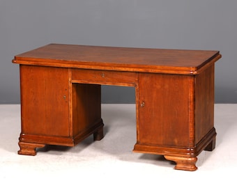 Wunderschöner Jugendstil Schreibtisch Eiche Holz Desk Antik Bürotisch Office Desk