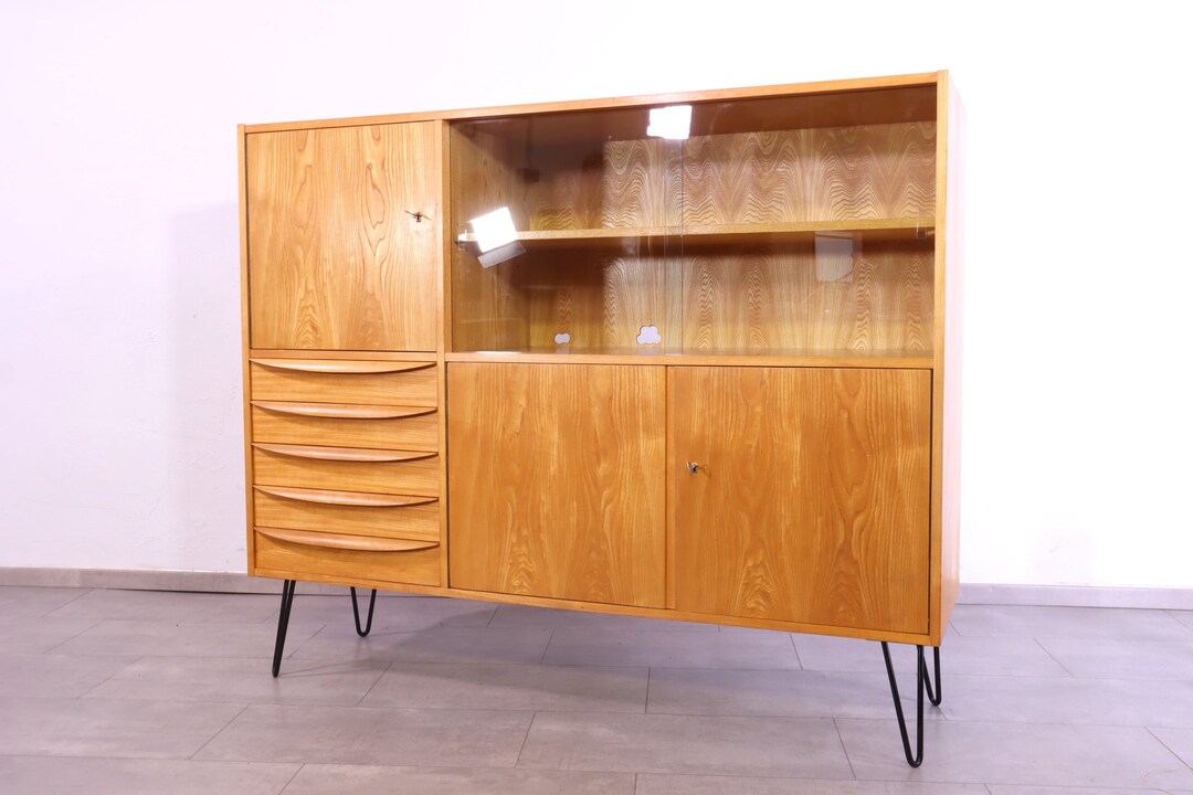 Original Hellerau Mid Century Showcase Bookcase Franz Ehrlich Etsy