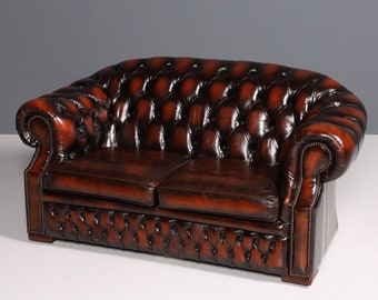 Edles Original Chesterfield Centurion 2er Sofa englisch echt Leder 2-Sitzer Couch