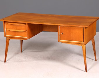 Origineel Hellerau bureau, model Berolina, ontwerp uit het midden van de 20e eeuw van Franz Ehrlich, vintage kantoorbureau