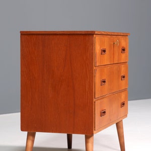 Schlichte Mid Century Kommode "Made in Denmark" Teak Holz Sideboard 60er Jahre Schubladenkommode