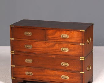 Wunderschöne Englische Kommode Maritime Schiffs Sideboard Englisch Antik Schrank Military Chest