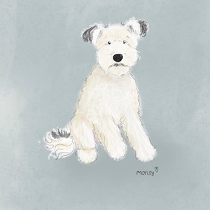 CUSTOM Cute Pet Portrait | Hand Drawn Dog Portrait from Photo | Dog Mom Gift | Animated Pet Drawing | Personalized Dog Decor | Pet Memorial