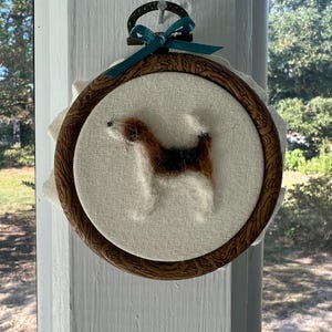 Custom Pet Needle Felt Portrait | Mini Pet Portrait Christmas Ornament | Handmade Pet Memorial Gift | Custom Ornament Gift for Pet Lover